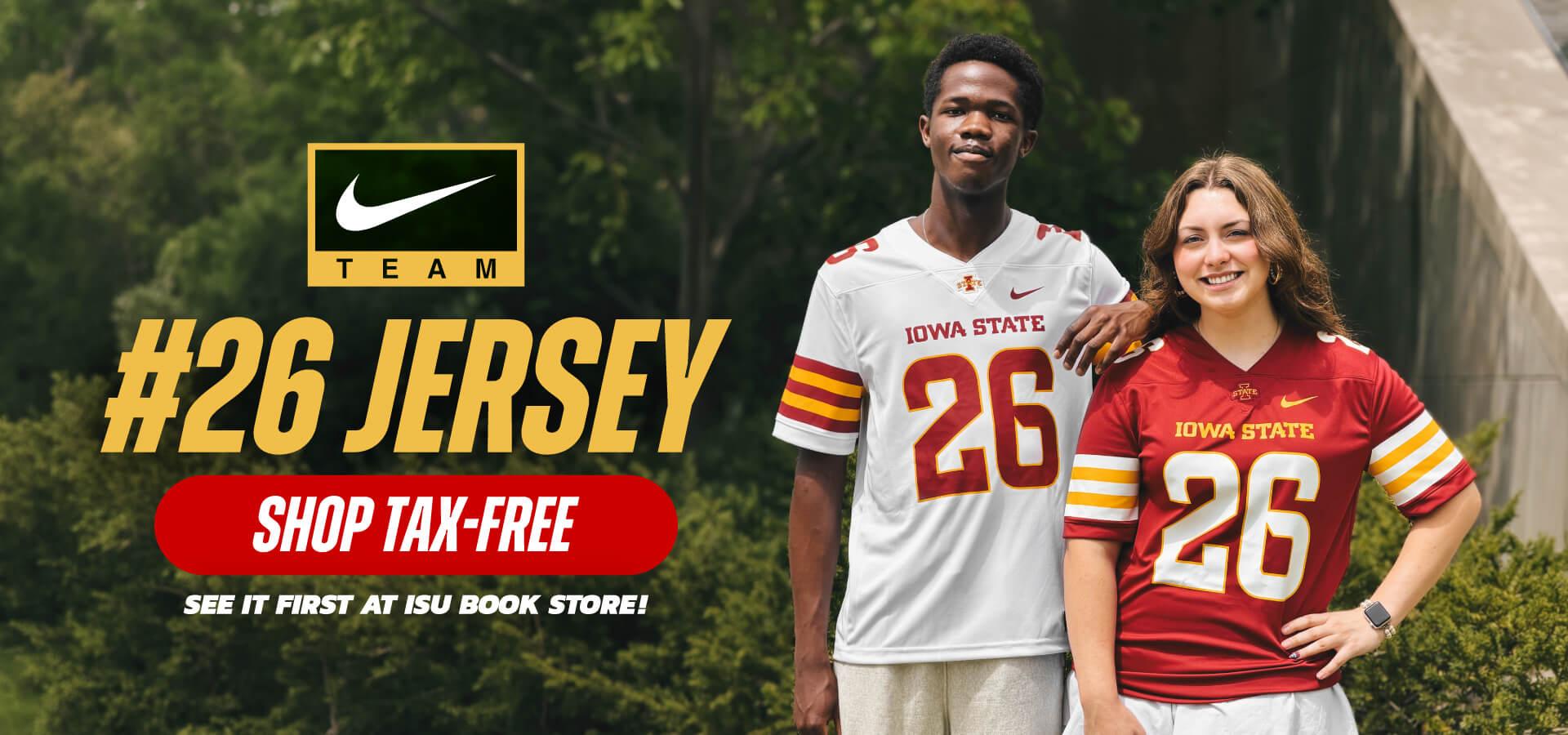 Nike Team #26 Jersey • Shop Tax-Free • See it first at the ISU Book Store
